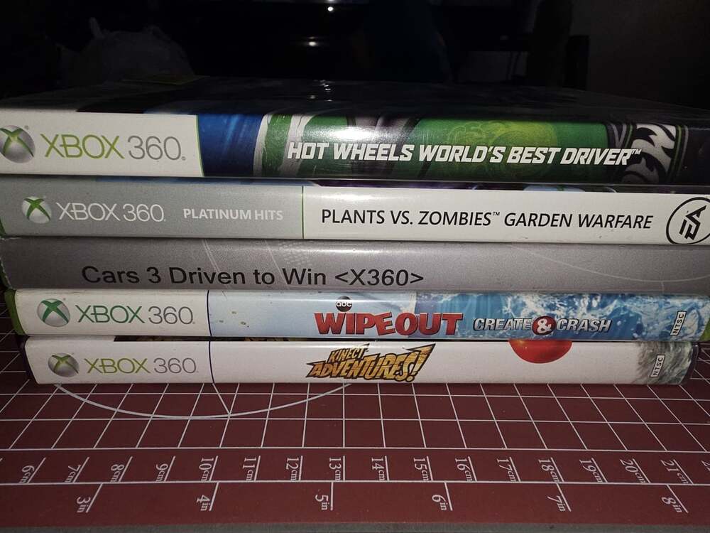 5 Xbox E Rated Family Lot Hot Wheels Cars 3 Plants Zombies Kinect Adventures